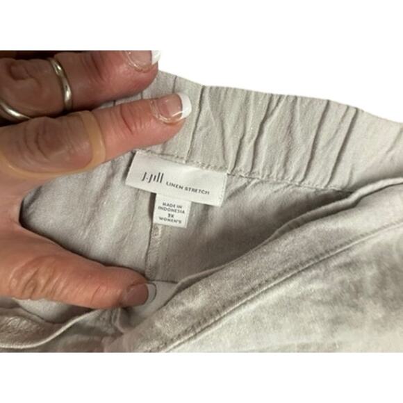 "J.JILL" Linen Stretch Women's Capris  Side Zip SZ 3X Beachwear Summer Resort - Picture 4 of 10